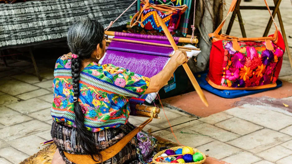 Ultieme Guatemala routen vrouw weven