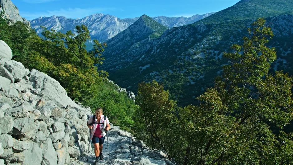 Kroatië Paklenica wandelaar