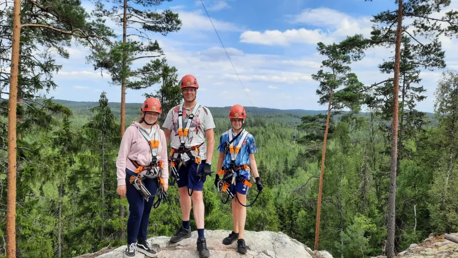 Zweden midden familiereis actief