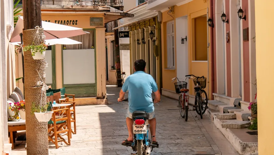 Straat Griekenland scooter