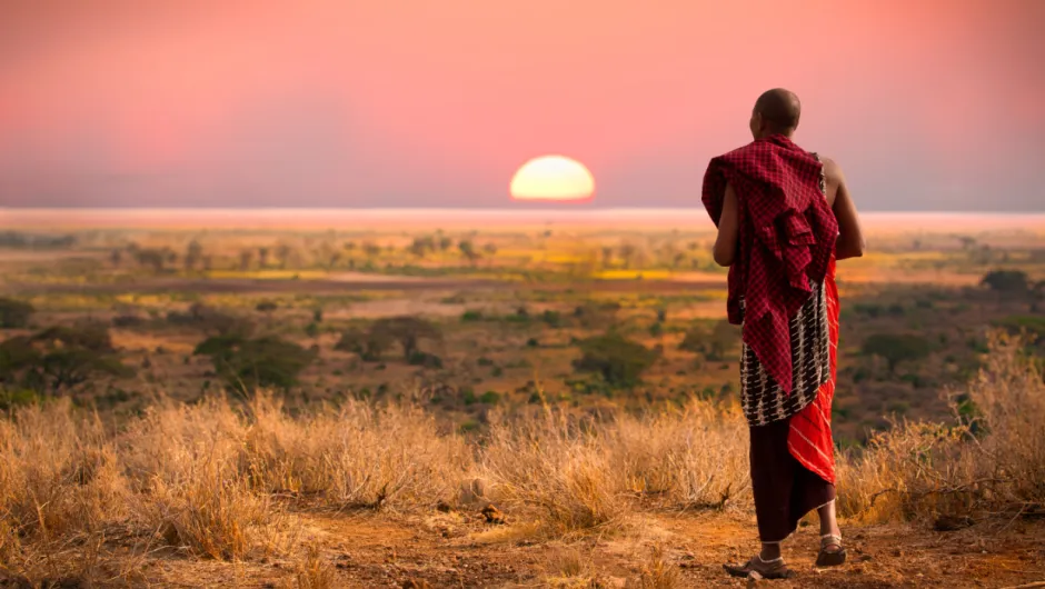 Tanzania Maasai zonsondergang