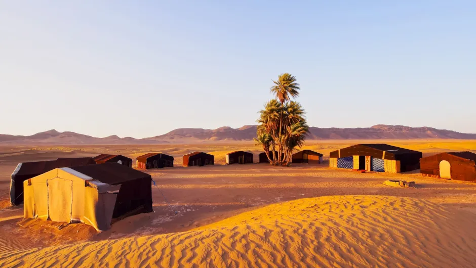 Overnachten in de woestijn Marokko