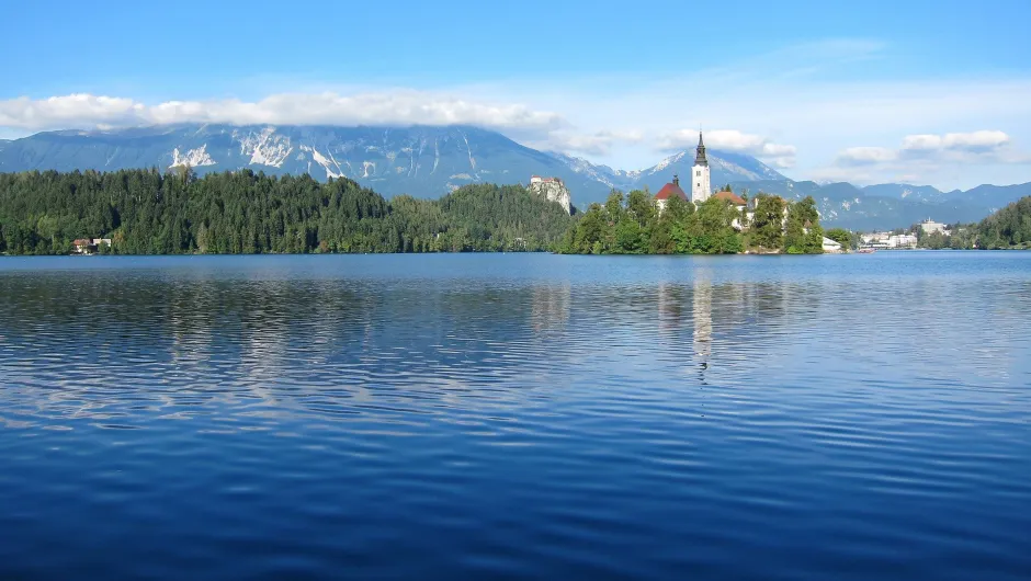 met de trein naar Slovenië - meer van Bled.