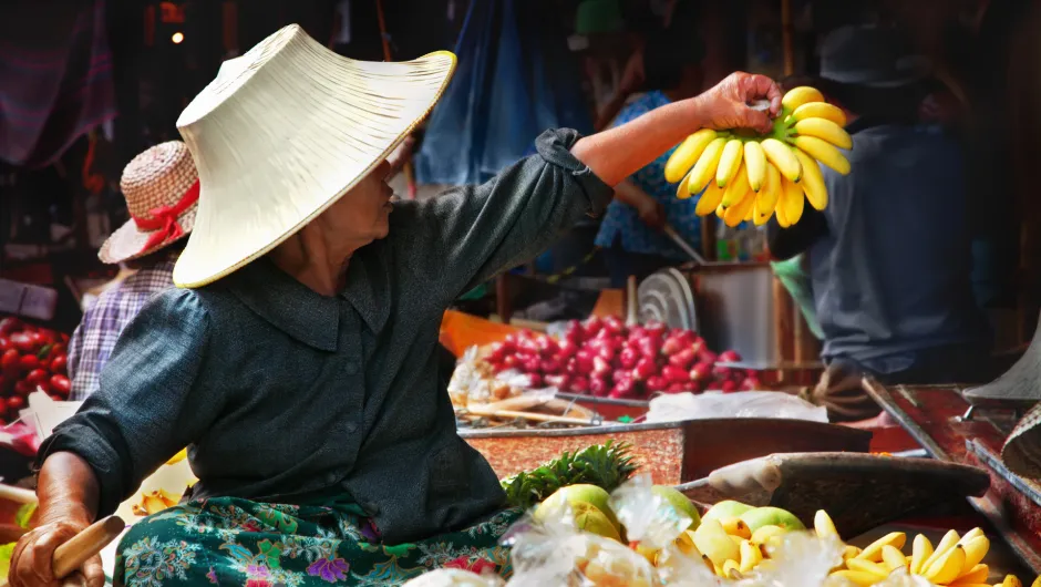 Thailand floating markt.