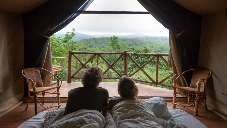 Tanzania uitzicht tenten lodge.