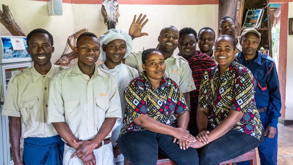 Tanzania Kiboko Lodge team foto.