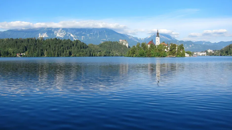 Met de trein naar Slovenië - meer van Bled.