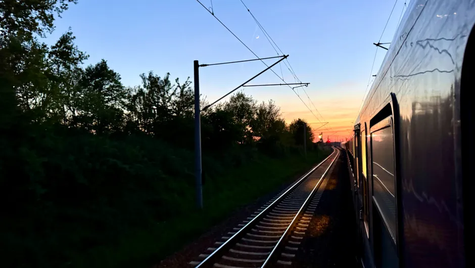 European Sleeper zonsondergang - Tsjechië.
