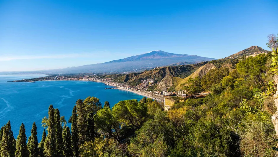 Kust van Taormina in Italië.