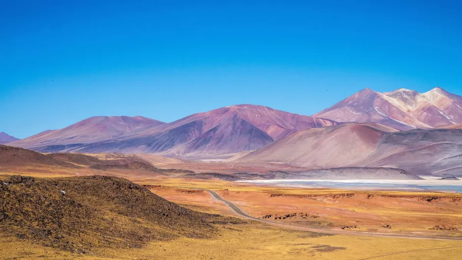Uitzicht op de Atacama woestijn in Chili.