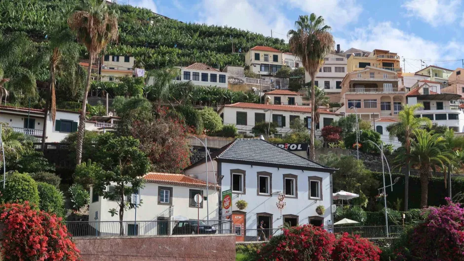 Huisjes in de bergen op Madeira.