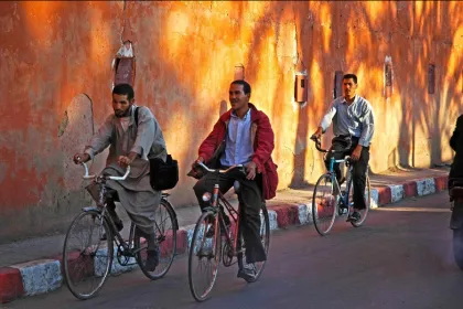 Locals op fiets
