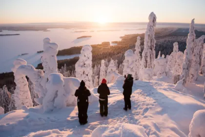 Winter Finland merengebied 