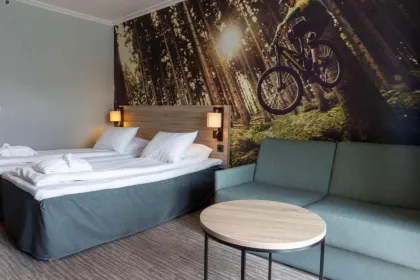 hotelkamer in Lillehammer.