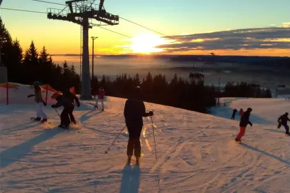 Skieen in Noorwegen.