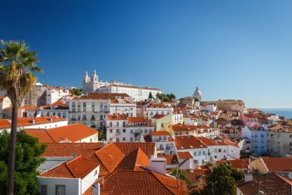 Uitzicht op de stad Lissabon. 