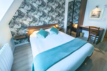Hotelkamer in Frankrijk. 