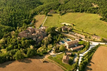 Uitzicht op het landschap in Toscane.