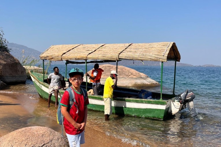 Klantfoto Malawi, boottocht.