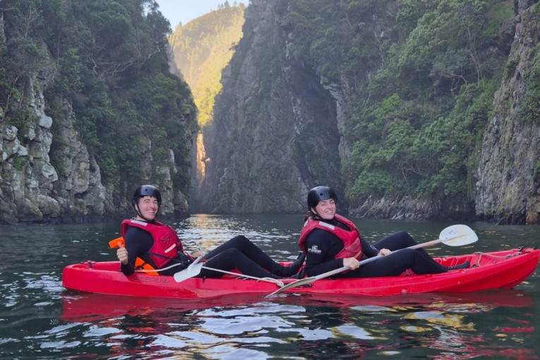 Klantfoto Zuid-Afrika, kayakken.