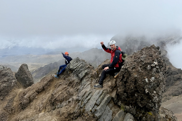 Twee klimmers in Ecuador.