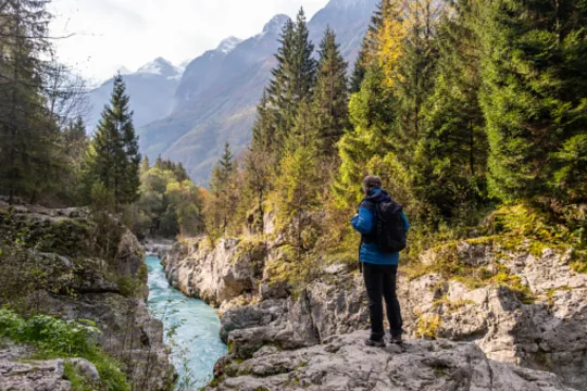 Slovenië wandelaar Soca vallei