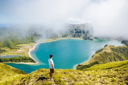 Wandelen in Sao Miguel op Kaapverdië. 