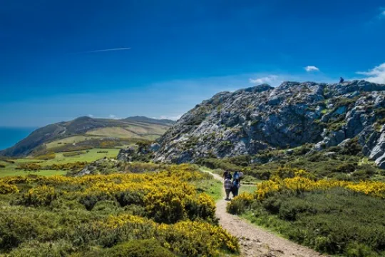 wandelaars in de natuur van Ierland.